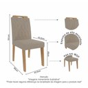 Ver imagem 3 de Kit com 2 Cadeiras Estofadas em MDF Paola Nature/Linho Bege Cimol