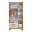 Ver imagem 3 de Guarda-Roupa Infantil 3 Portas com 2 Gavetas Q Encanto Slim Amarelo/Freijó/Branco