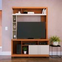 Ver imagem 2 de Estante para TV e Home Theater até 50 Polegadas 136,2CMX190CM 2 Portas Elba Marrom
