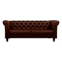 Ver imagem 5 de Sofá Decorativo Sala de Estar Chesterfield 4 Lugares 260cm Couro Conhaque - Mozzelar