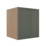 Módulo Balcao 60cm 2 Portas 100% Mdf Cozinha Modulada Provence Robel Hanover/salvia - 1