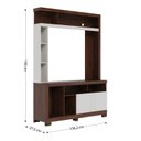 Ver imagem 4 de Estante para TV e Home Theater até 50 Polegadas 136,2CMX190CM 2 Portas Elba Marrom