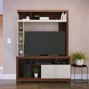 Ver imagem 2 de Estante para TV e Home Theater até 50 Polegadas 136,2CMX190CM 2 Portas Elba Marrom