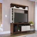 Ver imagem 1 de Estante para TV e Home Theater até 50 Polegadas 136,2CMX190CM 2 Portas Elba Marrom