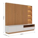 Ver imagem 5 de Estante para TV e Home Theater até 82 Polegadas com LED 240CMX198,2cm LED Tvs Cancun Marrom