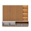 Ver imagem 6 de Estante para TV e Home Theater até 82 Polegadas com LED 240CMX198,2cm LED Tvs Cancun Marrom