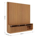 Ver imagem 3 de Estante para TV e Home Theater Ripado para TV até 75 Polegadas com LED 200CMX198,2cm LED 2 Portas Jordão Marrom