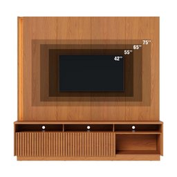 Estante Home Theater para Tv até 75 Polegadas com Led 2 Portas Jordão - 11