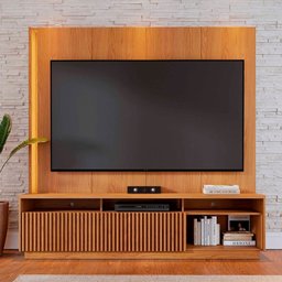 Estante Home Theater para Tv até 75 Polegadas com Led 2 Portas Jordão - 2