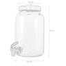 Suqueira Dispenser de Vidro Jarra Suco Torneira Cristal 3l - 3