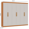 Guarda-Roupa Casal Madri 6 Portas Provençais Modelo Americano 100% MDF - 3