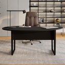 Ver imagem 3 de Mesa para Escritório Mesa Linear Orgânica MDP 175cm Preto F5 Office