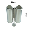 Ver imagem 2 de Lixeira Externa Dupla 25l com Aro Basculante