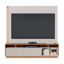 Ver imagem 3 de Estante para TV e Home Theater Ripado para TV até 75 Polegadas com LED 200CMX198,2cm LED 2 Portas Jordão Branco