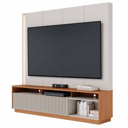 Estante Home Theater para Tv até 75 Polegadas com Led 2 Portas Jordão - 8