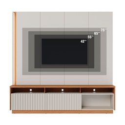 Estante Home Theater para Tv até 75 Polegadas com Led 2 Portas Jordão - 11