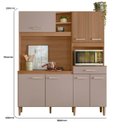 Ver imagem 6 de Armário de Cozinha Compacta 7 Portas 1 Gaveta Yara Marrom/Ipe/Fendy