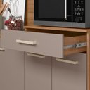 Ver imagem 5 de Armário de Cozinha Compacta 7 Portas 1 Gaveta Yara Marrom/Ipe/Fendy