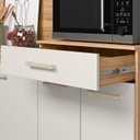 Ver imagem 5 de Armário de Cozinha Compacta 7 Portas 1 Gaveta Yara Branco/Freijó/Off White