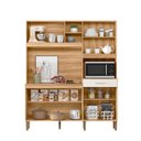 Ver imagem 3 de Armário de Cozinha Compacta 7 Portas 1 Gaveta Yara Branco/Freijó/Off White