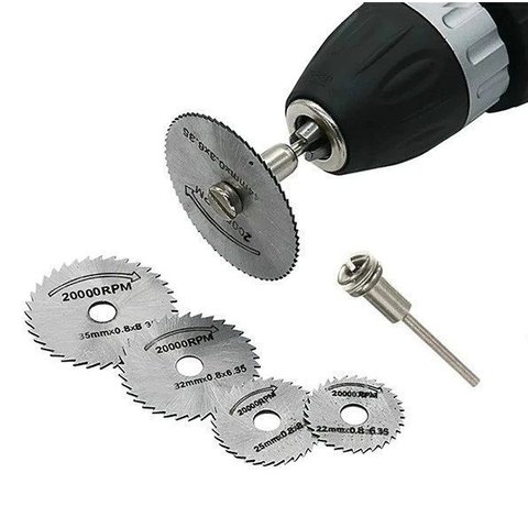 Kit Disco de Serra Profissional Jogo de Lâmina Circular P/ Micro Retífica Furadeira e Parafusadeira