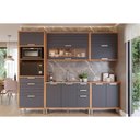 Ver imagem 1 de Módulo Cozinha Mgm Eloise 5 Peças C5p160 Cinamomo/titanium-mgm
