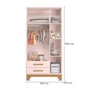 Ver imagem 5 de Guarda-Roupa Infantil 3 Portas com 2 Gavetas Q Encanto Slim Rosa/Acetinado