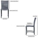 Ver imagem 6 de 5 Cadeiras de Jantar Cannes de Alumínio Pintura Preta Trama Prata