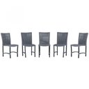 Ver imagem 1 de 5 Cadeiras de Jantar Cannes de Alumínio Pintura Preta Trama Prata