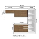 Ver imagem 4 de Armário de Cozinha Completa 260cm 100% MDF Branco/Rustic Acordes Madesa 04