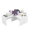 Estação de Trabalho com 4 Escrivaninhas em L Office - 6
