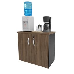Kit 2 Peças com Balcão para Atendimento Recepção Consultório e Armário Multiuso Baixo - 6