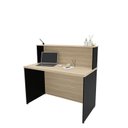 Ver imagem 5 de Kit 2 Peças com Balcão para Atendimento Recepção Consultório e Armário Multiuso Baixo