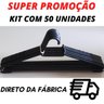 Cabide Adulto Preto Kit Com 50 Unidades - 1