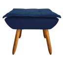 Ver imagem 3 de Puff Opala Suede Azul Marinho Pés Palito Castanho D´rossi