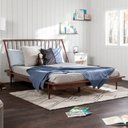 Ver imagem 1 de Cama de Casal Lunna 100 % Madeira Maciça Marrom/Walnut