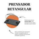 Ver imagem 3 de Prensador Retangular 18×11×12cm Ferro Fundido Alça Espiral Panela Mineira