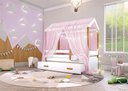 Ver imagem 4 de Bicama Montessori Exclusiv Fio de Luz Colchão e Voal Rosa