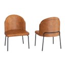Ver imagem 5 de Conjunto 4 Cadeiras Oslo 80x56x59 cm Preto/Caramelo