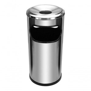 Cinzeiro Lixeira em Aço Inox com Aro Jsn