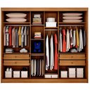 Ver imagem 3 de Guarda Roupa Casal Sonetto 3 Portas com Espelho 4 Gavetas Cinamomo Fendi - Novo Horizonte