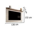 Ver imagem 3 de Painel Vivare 1.36 Off White/Freijó - Giga Móveis