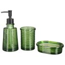 Ver imagem 4 de Kit Lavabo Banheiro Vidro Porta Sabonete Líquido Saboneteira