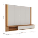 Ver imagem 5 de Painel Ripado para TV até 75 Polegadas com LED 216,8CMX165CM 2 Portas Loa Branco