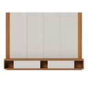 Ver imagem 3 de Painel Ripado para TV até 75 Polegadas com LED 216,8CMX165CM 2 Portas Loa Branco