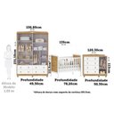 Ver imagem 3 de Quarto de Bebê com Guarda-roupa Cômoda Janelados e Berço 100% MDF Mateo Provençal Espresso Móveis