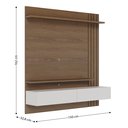 Ver imagem 4 de Painel Ripado para Tv até 65 Polegadas 02 Portas Basculantes 02 Prateleiras Juriti