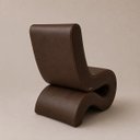 Ver imagem 5 de Poltrona Decorativa Marina Corino Modena Orgânica Moderna Marrom Corino Modena