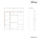 Ver imagem 3 de Guarda Roupa Casal Vivacce 4 Portas de Bater 4 Gavetas com Espelho Nogueira-Capuccino Albatroz