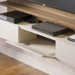 Painel para Tv até 70 Polegadas 3 Portas Basculantes 2 Prateleiras Juriti - 6